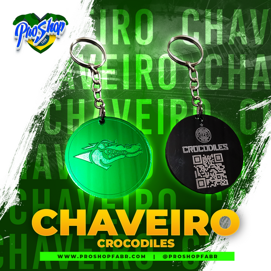 Chaveiro Acrílico Redondo Verde - Coritiba Crocodiles