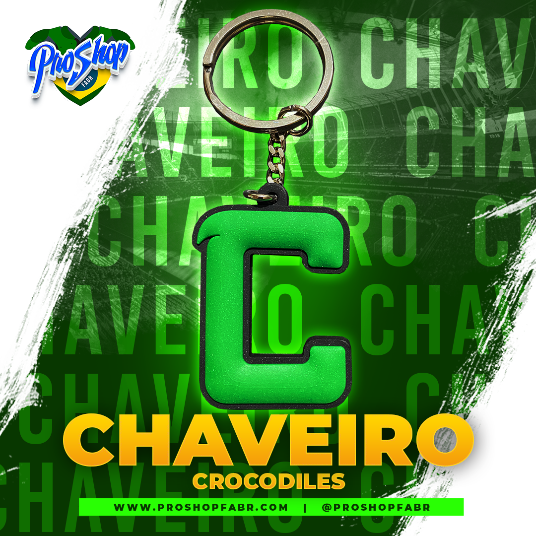 Chaveiro Emborrachado 'C' - Coritiba Crocodiles