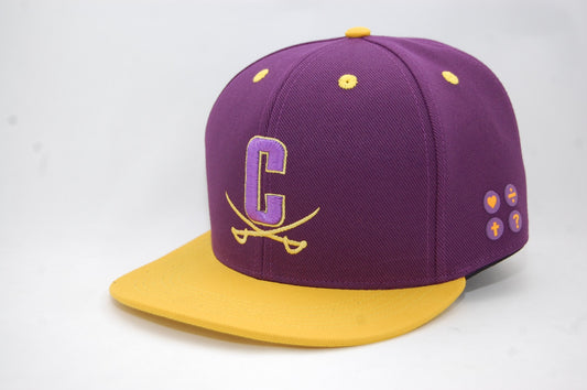 Boné Roxo/Amarelo Aba Reta - Calvary Cavaliers Brasil